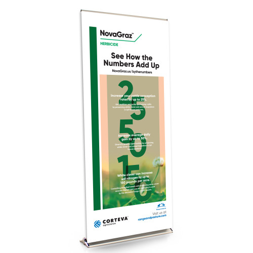 NovaGraz Banner 2 36-inch wide Bannerstand
