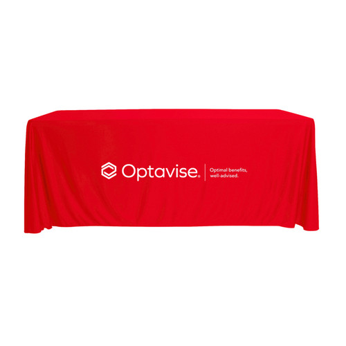 4-sided Closed Back Optavise RED 6-Foot Tablecloth