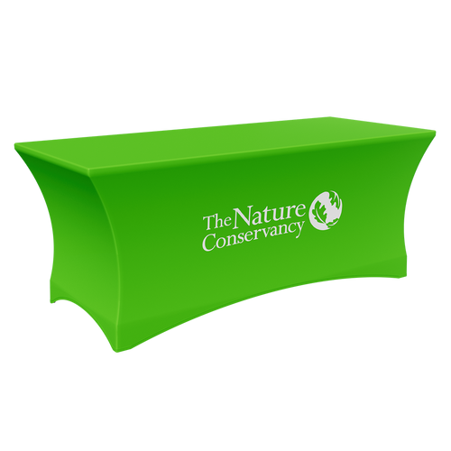 The Nature Conservancy 3-sided 6-foot Stretch Tablecloth - GREEN