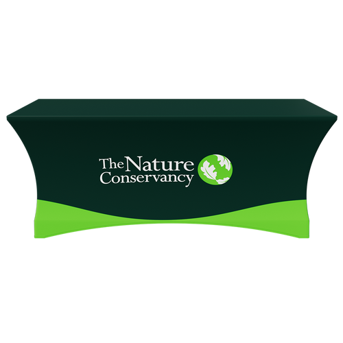 The Nature Conservancy 3-sided 6-foot Stretch Tablecloth - HUNTER / GREEN