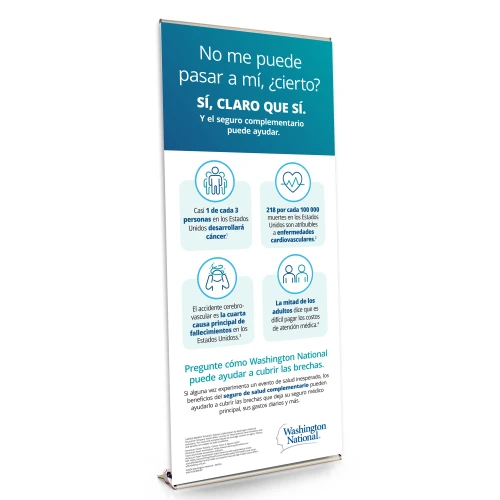 The Need for Supplemental Insurance - Spanish 36 Inch Retractable Banner