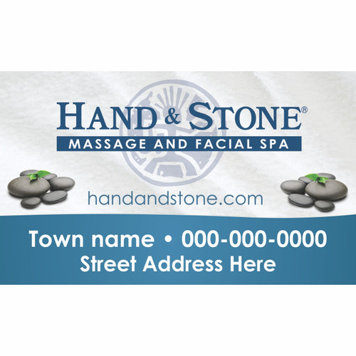 Hand & Stone 5ft x 3ft Vinyl Banner
