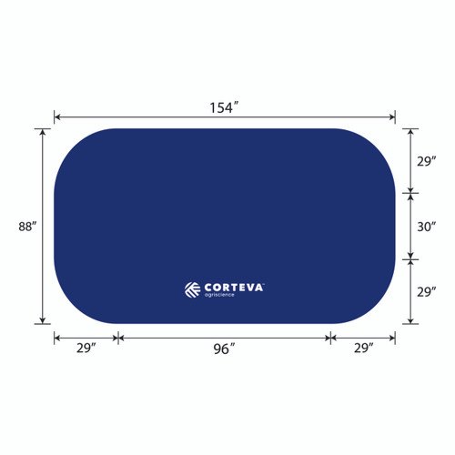 CORTEVA 4-Sided 8 Foot Blue Tablecloth