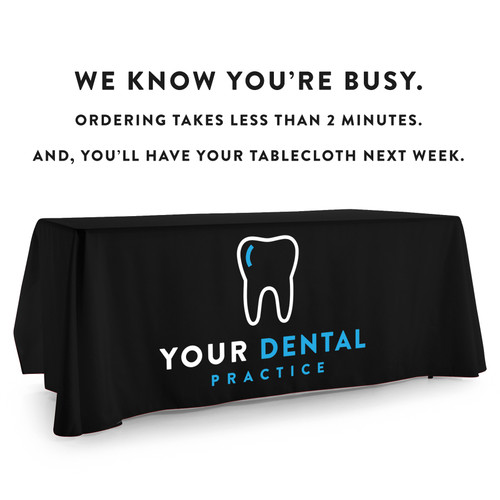 Custom Printed Logo Tablecloth for your Dental Practice