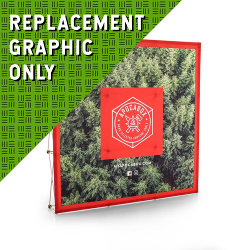 REPLACEMENT FABRIC GRAPHIC: 8 Foot x 8 Foot Pop Up Backdrop Display