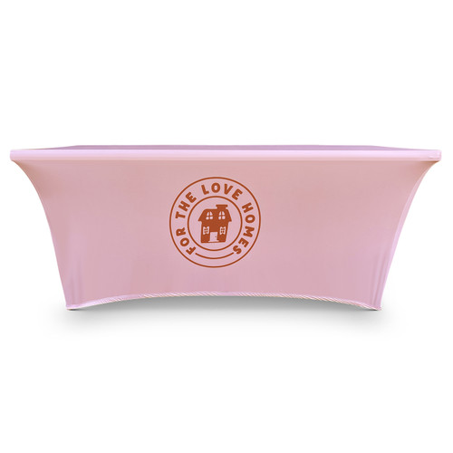 4-sided Closed-Back Custom Printed Logo Stretch Tablecloth