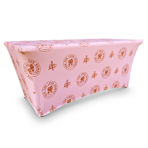 4-sided Closed-Back Edge to Edge Custom Printed Stretch Tablecloth