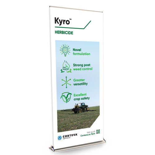 KYRO 36-inch wide bannerstand 