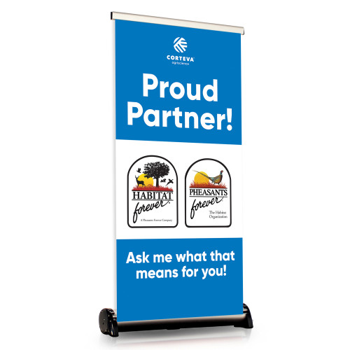 15.5x31.5 Tabletop Retractor: Proud Partner: Pheasants Forever Version