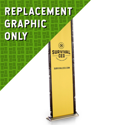 REPLACEMENT GRAPHIC: BLADE - 24 Inch Wide Retractable Banner Display