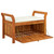  Garden Storage Bench Cream White, Natural Wood A949-319714