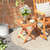 14 Inch Compact Folding Side Table with Slatted Tabletop - Color: Natural D681-JV11673