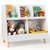5-Cube Kids Bookshelf and Toy Organizer with Anti-Tipping Kits-White - Color: White D681-TP10097WH