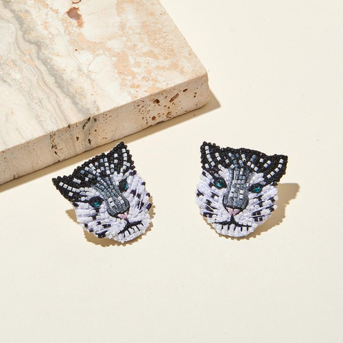 Snow Leopard Earring