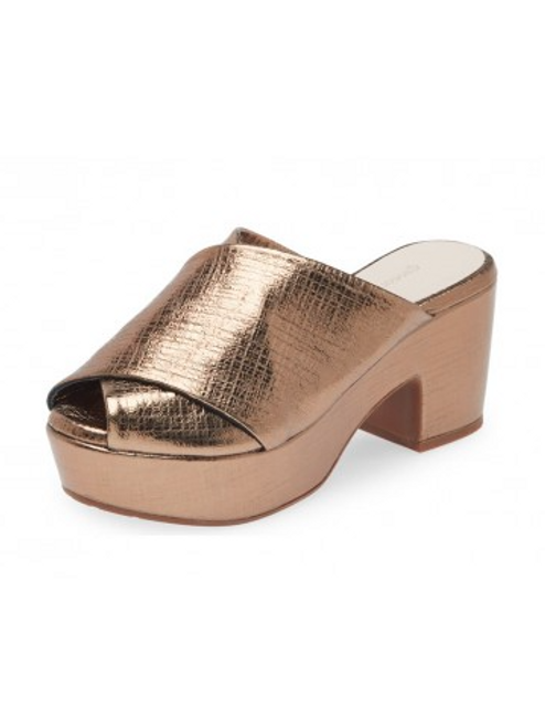 Georgette Platform - Bronze Leather