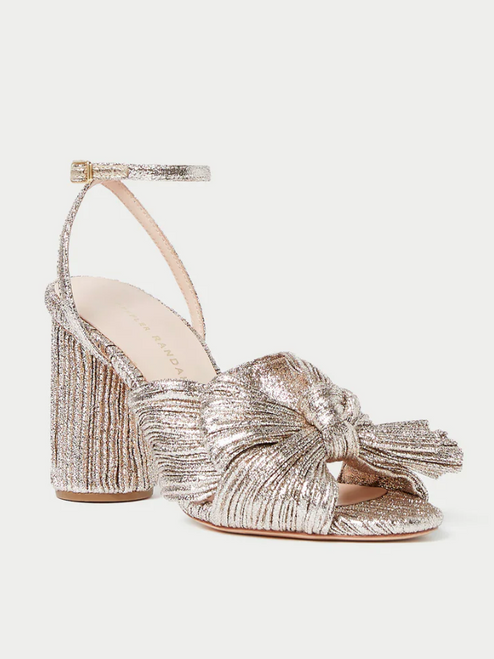 Camellia Knot Mule - Champagne