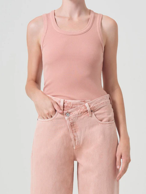 Poppy Scoop Neck Tank - Pink Salt