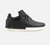 Black Leather Fringe Sneaker