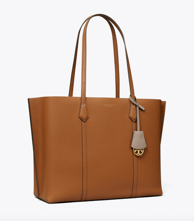 Tory Burch Perry Small Triple-Compartment Tote Bag Light Umber