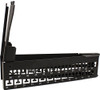Blank Patch Panel, V-Type with Cable Manager, 48 Port, Angled with Support Bar Black