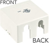 Surface Mount, 2-Port, No Jack, White, "Biscuit"