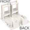 Surface Mount, 2-Port, No Jack, White, "Biscuit"