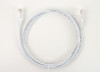 Category-6A Slim Type Mold-Injection-Snagless Patch Cord, 28AWG Stranded, PVC Jacket, White.