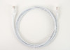 Category-6A Slim Type Mold-Injection Snagless Patch Cord, 28AWG Stranded, PVC Jacket, White.