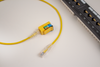 Category-6A Slim Type Mold-Injection-Snagless Patch Cord, 10ft, 28AWG Stranded, PVC Jacket, Yellow.