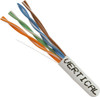 Category-5E, 24AWG, UTP, 8C Solid Bare Copper, 350MHz, Riser Rated, PVC Jacket, White, 1000ft. Pull Box