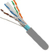 CAT6A (Augmented) 10Gb, Shielded F/UTP , 1000, 8-Conductor, PVC Jacket, AWG23 Solid-Bare Copper, 1000ft Wooden Spool, Gray