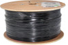 CAT6 CMX, Outdoor Rated Cable, UV Rated, 23AWG, Solid-Bare-Copper, Black, 1000ft Wooden Spool