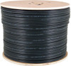 CAT6 CMXF, Direct Burial, Gel-Flooded Core, LLDPE Jacket, 23 AWG, Solid-Bare-Copper, Black, 1000 FT Wooden Spool