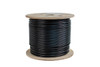 CAT6A, F/UTP Outdoor Waterproof (Dual Jacket), Direct Burial (UV), 23AWG, Black, 1000ft, Wooden Spool