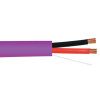 Audio Cable, 16AWG, 2 Conductor, Stranded (65 Strand), 500', PVC Jacket, Pull Box, Purple