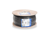 High Strand Audio Cable,UV Rated Outer Jacket, Direct Burial, 12AWG, 2 Conductor, Stranded (65 Strand), 500ft, Spool, Black