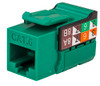 CAT6 Data Grade Keystone U-Jack, RJ45 90° 8x8 Green.