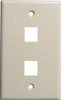 Keystone Wall Plate, 2-Port, Ivory