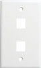 Keystone Wall Plate, 2-Port, White