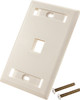 Wall Plate With ID Window, 1-Port, White