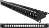 Blank Patch Panel, with Cable Manager, 24 Port, Black