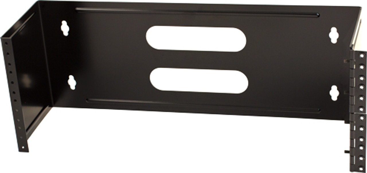 4 RMU Hinged Wall Mount Bracket, 19 in, Black