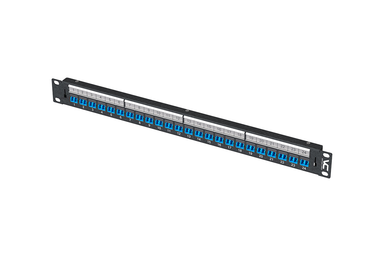 Optical Fiber Rack-Mount Panel, Keystone-Module, 1-RMU, 24-Position, Blank (With Label Holders).