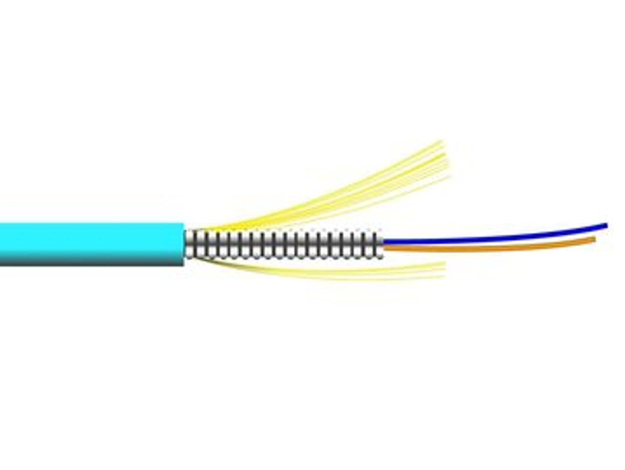 2 Strand micro armored Multimode 50 micron OM3 Plenum