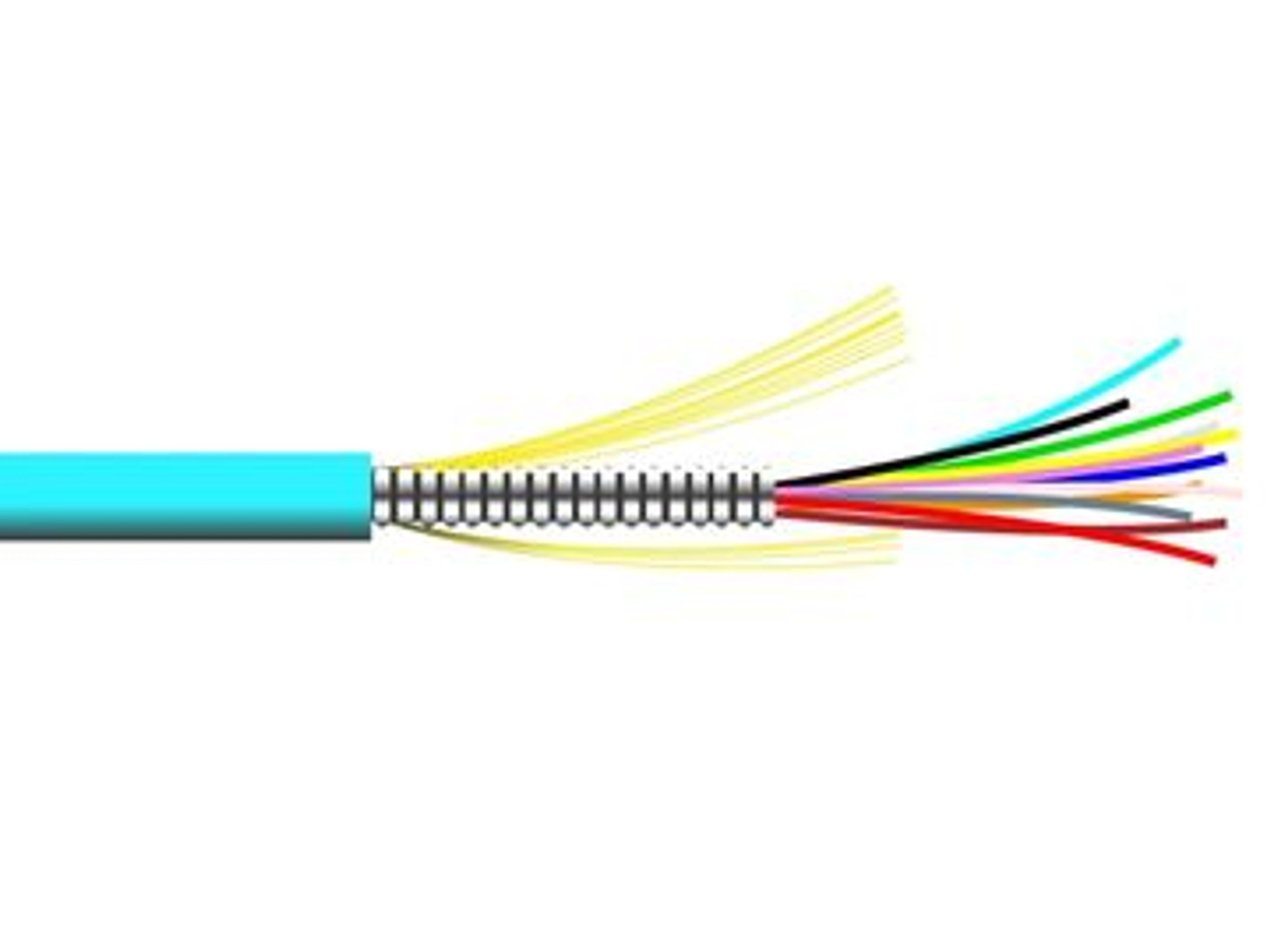 12 Strand micro armored Multimode 50 micron OM3 Plenum