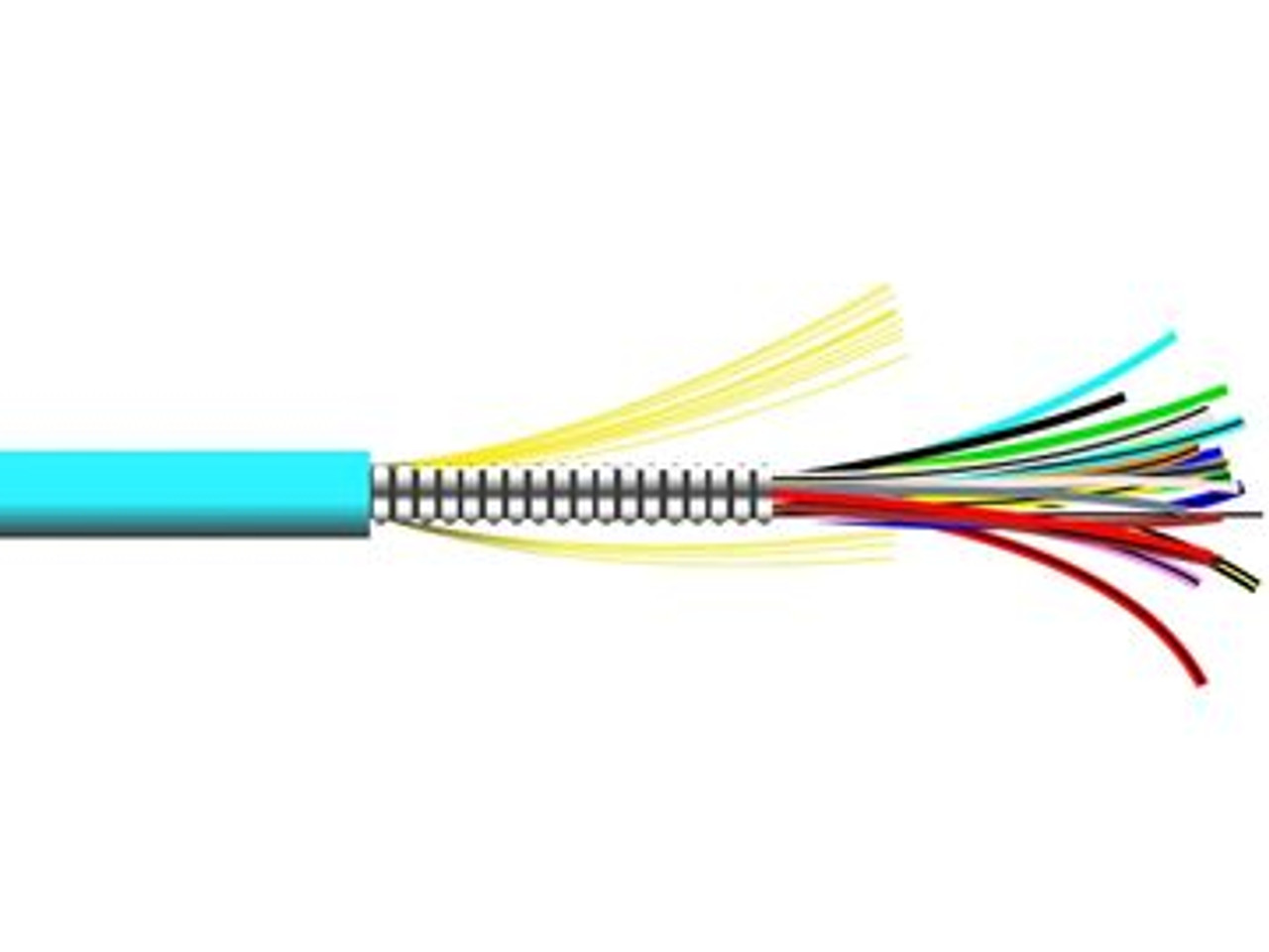 24 Strand micro armored Multimode 50 micron OM4 PVC