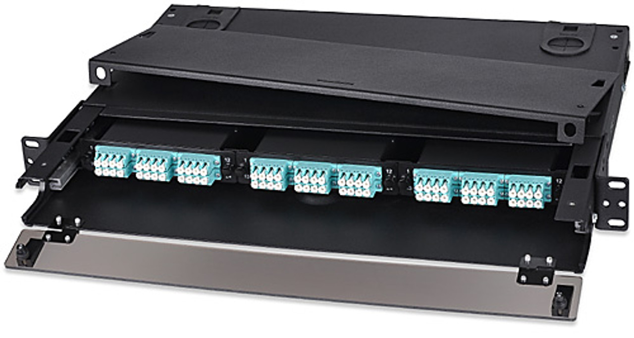 SignaMax 18- to 72-Fiber Rack-Mount Optical Fiber Enclosure. Accepts 3 Adapter Plates and 2 FST-24P Splice Trays.
Dimensions: 1.75"H x 19"W x 16"D