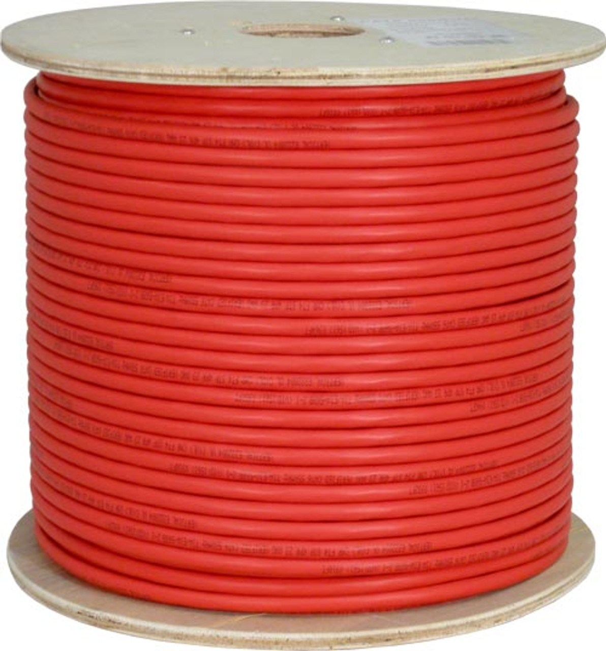 CAT6A (Augmented) 10Gb, Shielded F/UTP , 1000, 8-Conductor, PVC Jacket, AWG23 Solid-Bare Copper, 1000ft Wooden Spool, Red