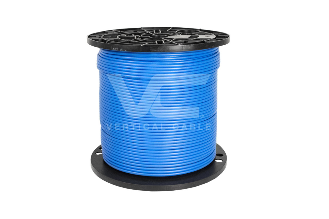 CAT6A, Unshielded with an overall Plenum jacket, 23 AWG/4 PAIR Solid bare copper conductors, 550 MHz, 1000 ft Spool, Blue - Made in the USA