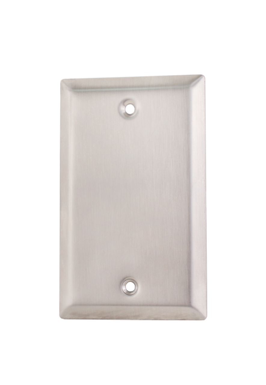 Wall Plate, 0-Port, Stainless Steel